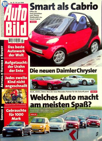 Deckblatt Auto Bild (25/1998)